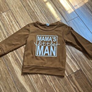 Chocolate Brown Crew Neck Graphic Sweatshirt
